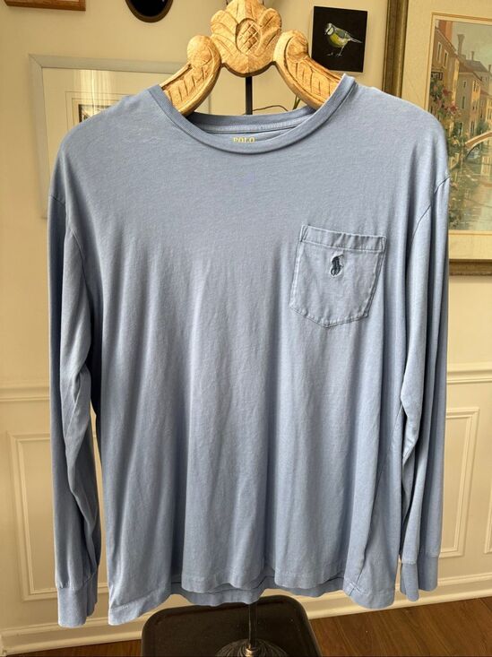 Polo by Ralph Lauren Other - Polo Ralph Lauren Medium Blue Pocket Long Sleeve TShirt M